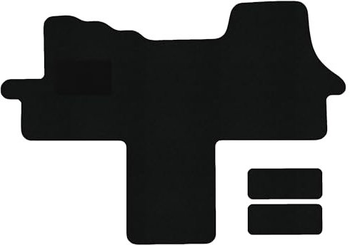 Fußmatten passend für Citroen Jumper II Typ 250 alle Sitzvarianten (Baujahr 2006-2024), Classic schwarz | 1-TLG + 2 Trittstufenmatten | Umrandung schwarz