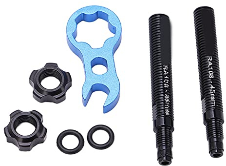 Extensor de válvula de tubos interiores, extensor de válvula francesa extraíble Varilla de extensión de tubo interior de bicicleta (45 mm)