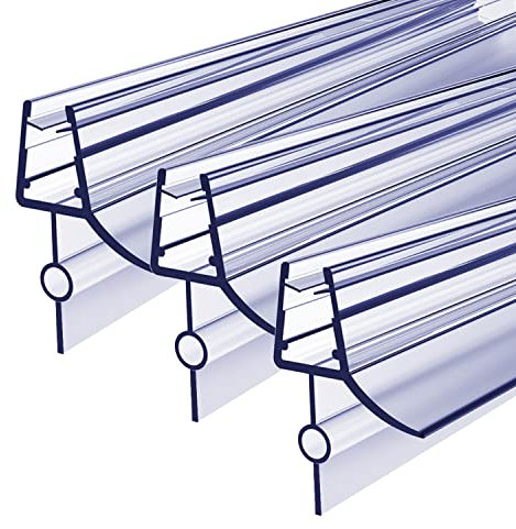 3-Pack Shower Door Seal Strip for 4-6mm Glass,Clear Bath Shower Screen Door Seal Replacement Covers up to 14 mm Gap with 90cm Adjustable Length