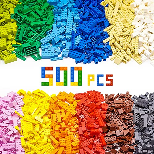 WYSWYG Lot de 500 Blocs de Construction, compatibles, Cadeaux pour garçons et Filles à partir de 6 Ans