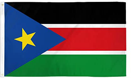 AZ FLAG - Bandiera Sudan del Sud - 150 x 90 cm - Poliestere leggero - Bandiera Sud Sudanese con occhielli metallici incorporati - 80 g