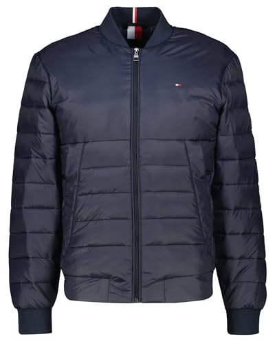Tommy Hilfiger Chaqueta bomber para hombre para clima de transición, Azul (Desert Sky), XS