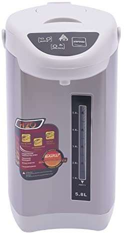 Thermopot, Heißwasserspender, 4L Thermopot Edelstahl Wasserkocher 750W Thermoskanne Tastensteuerung Wassertank für Schule, Zuhause, Büro, Hotel (grau)