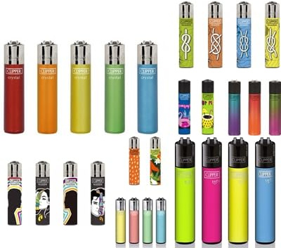 Clipper Micro Feuerzeuge Verschidenen Modelle Inkl. Gratis Crystal Balls (15x Micro Gemischt)