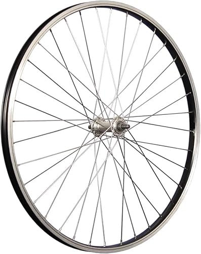 26 Zoll Vorderrad Laufrad Fahrrad Kastenfelge Aluminium Alufelge Felge Vorderfelge mit Muttern Silber