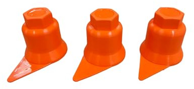 Kram - Tuck – 100 x hjulskruvar – hjulmuttrar – hjulbultarkapslar – hjulmutterkapslar – plastkapslar höljen - skyddsindikator för lösa skruvar (orange, 33 mm)