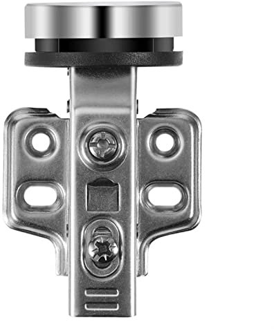 2 Stück Glastür-Hardware-Herstellung, verdecktes Scharnier, Schrank-Glastür-Puffer, vollständige Abdeckung, Scharniere