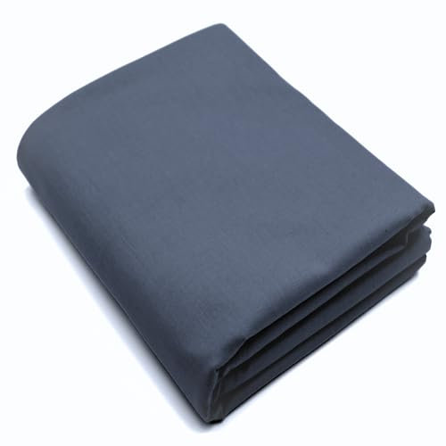 Stoff Virginia Tex, Meterware, Baumwollstoff 100%, große Breite 240 cm, Baumwollstoff 100% Oeko -Tex Standard 100 Unifarben zum Nähen (Anthracite Grey, 200 cm x 240 cm)