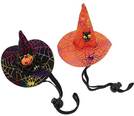 minkissy 3 Sets Eleganter Hexenhut Für Haustiere Mit Festival-Thema Für Hunde Und Katzen Halloween-Kopfschmuck Passend Für Tierhandlungen 2 Stück X 3