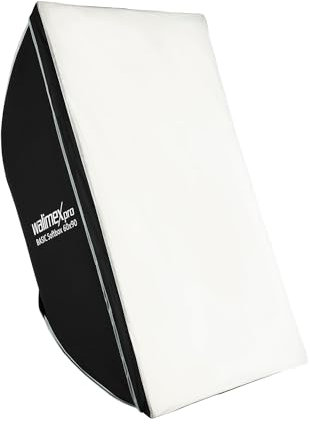 Walimex pro Softbox 60 x 90 cm, 360° Rotatable, Includes Front and Rear Diffuser, Transport Bag, Bowens Adapter, Ideal for Product and People Photography