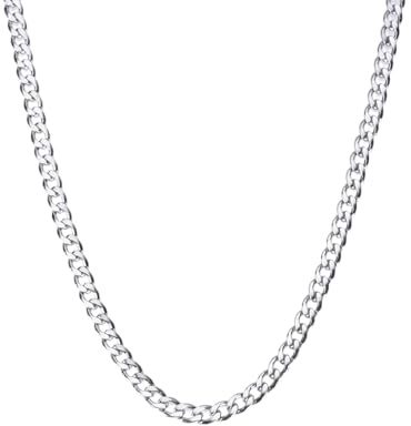 XUEBAIFU Silberkette Damen Silber 925 Halskette Panzerkette Kette Damen Herren 4mm Breite 40/45/50/55/60/65/70/75cm Länge