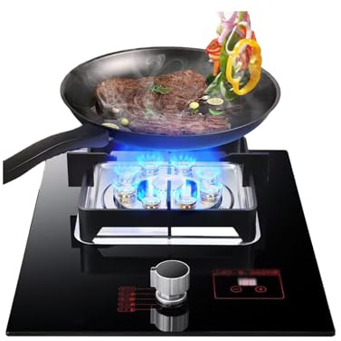 Cuisinière À Gaz, Cuisinière De Comptoir De Cuisine 5,2 KW, Cuisinière De Conversion Gaz/gaz LP, Minuterie Indépendante Des Deux Côtés, Avec Protection Contre L'extinction, For Cuisine Domestique(LPG)