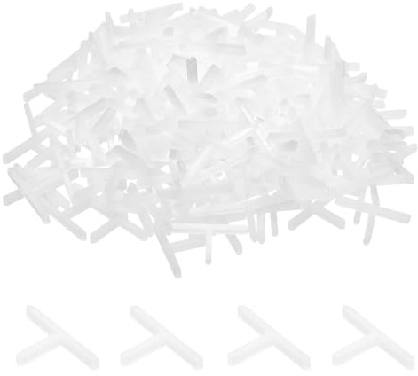 QUARKZMAN 200 Stück Fliesenabstandhalter 2mm Hartplastik T-Typ Fliesen-Nivellierer Abstandhalter Installation Keramik Abstand Clips für Wandboden