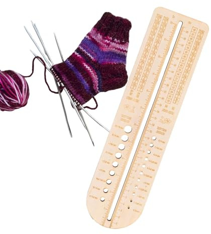Generisch Sockenlineal, Sockenlehre, Stricknadelmaß, Gehäkeltes Messlineal, Sockenmaß Zum Stricken Und Häkeln, Knitting Needle Gauge, Anfänger Sockenblocker Aus Zum Stricken