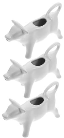 MOTHNUR 3pezzi Lattiera Ceramica Eleganti Tazze Per Latte Multi-funzione Design Adorabile e Pratico Capacità Per Cucina