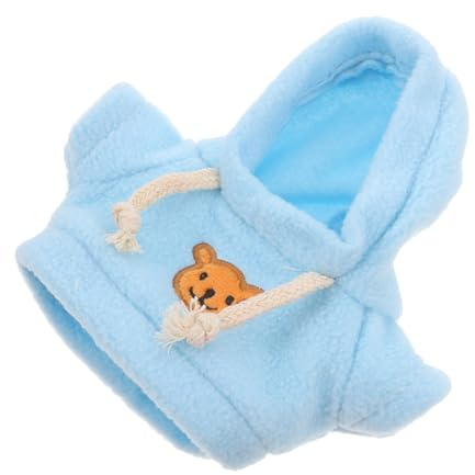 BRIGHTFUFU Stofftier T-Shirt Ersatz Für 20cm Kuscheltiere Puppenkleidung Weiches Textil Blau Plüschbären Kleidung Puppen Outfit Dekoration