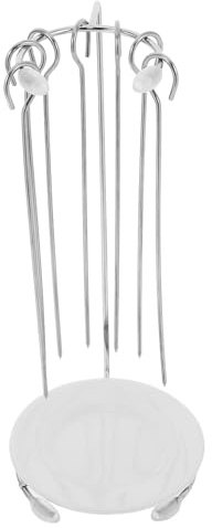 VALICLUD Support Suspendu pour Barbecue Acier Inoxydable Brochettes Incluses Accessoires de Barbecue Porte-brochettes Grillades