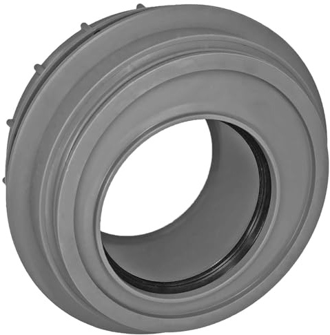 MegaHaustechnik HT Abfluß, Anschraub-Muffe DN75, Lochdurchmesser 120mm | für Rohr Außendurchmesser 75mm, Durchführung Verbinder Verschraubung Abwasser Abfluss Leitung Lüftung Kunststoff grau