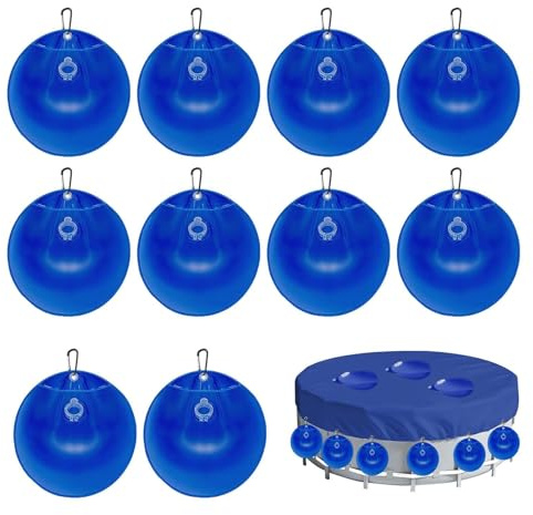 Pool-Wassersäcke – Packung mit 10 Stück mit Schnalle, Gewichte für Poolabdeckungen | Langlebige Wassersäcke für Hinterhof, neben Pool, Garten, Rasen, Hof, Winterboden