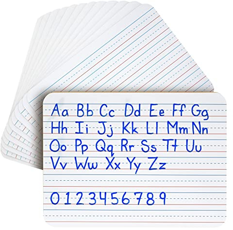 Juvale Dry Erase Boards - 12-Pack Double-Sided White, 9 x 12 in - Lined & Blank Mini Whiteboards for Students & Classroom Use - Dry Erase Lapboards for Kids