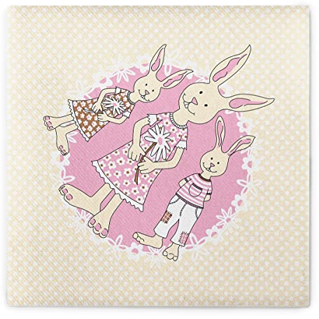 Sovie HORECA Serviette FAMILIE BOMMEL Airlaid-Servietten - 40x40 cm - hochwertige Osterservietten für Ihr Osterfest extrem saugstark & stoffähnlich - 50 Stück (Rosa-Beige)