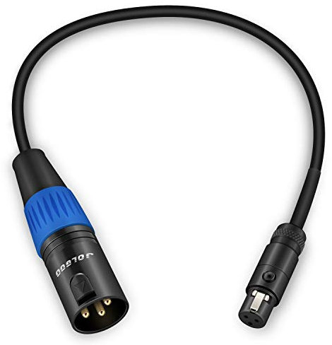 JOLGOO XLR Male to Mini XLR Female Adapter Cable, 3-Pin to 3-Pin, 0.3 Meters