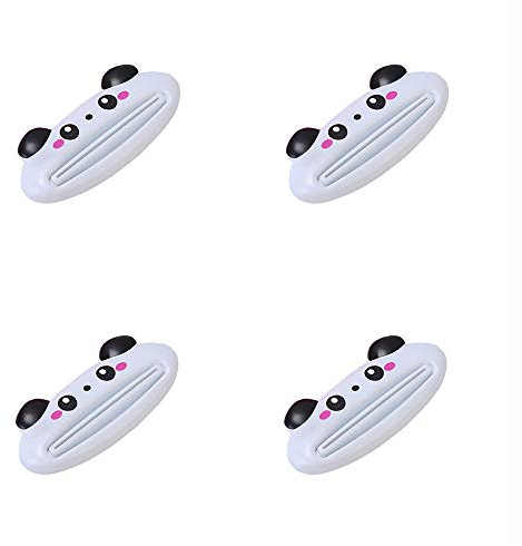 4pcs Toothpaste Dispenser Kids Children Tools Animal Tooth Paste Tube Squeezer Toothpaste Rolling Holder Home Bathroom Supplies,Panda