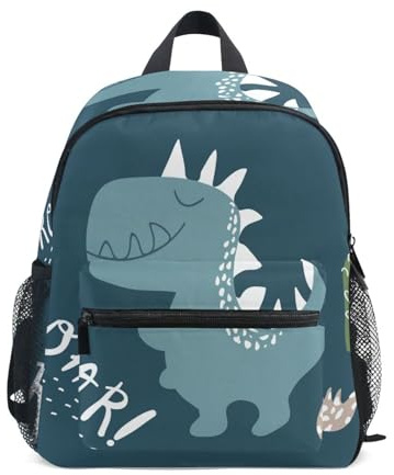 ISAOA Niedlicher Dinosaurier Brülltier Kinder Rucksack für Mädchen und Jungen Tasche mit Brustgurt Vorschulrucksack für Kindergarten