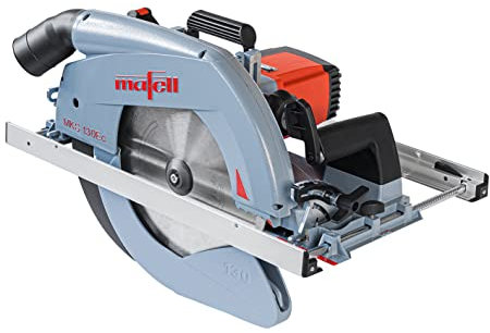MAFELL Sega circolare da carpenteria MKS 130 Ec (motore professionale ad alte prestazioni da 2500 Watt, profondità di taglio 130 mm, taglio obliquo fino a 60°, inclusa guida da 160 cm e lama di