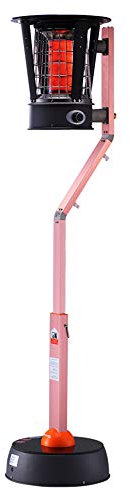 Chauffage de terrasse, chauffage extérieur au gaz, lampe chauffante de jardin sur pied en acier inoxydable, chauffage commercial/domestique réglable en hauteur, gaz naturel little surprise