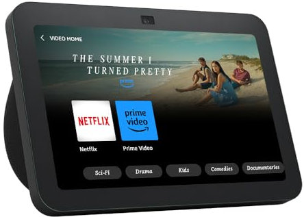 Echo Show 8 (Newest gen) | HD smart touchscreen with spatial audio, smart home hub and Alexa | Charcoal