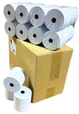 BAM POS 1- Ply Bond Receipt Paper Rolls - Bright White Paper for Kitchen Printers | Suitable For Printing Kitchen Tickets & Order receipts| 3’ x 150’’ White - (24 Rolls Per Case)