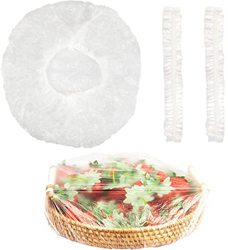 Sacchetti per Conservare Freschi, 100 Pezzi Sacchetti Copri Alimenti con Elastico, Sacchetti di Conservazione Alimenti, Sacchetto di Protezione Cibo, Copri Recipienti Per Mantenere Freschi I Cibi
