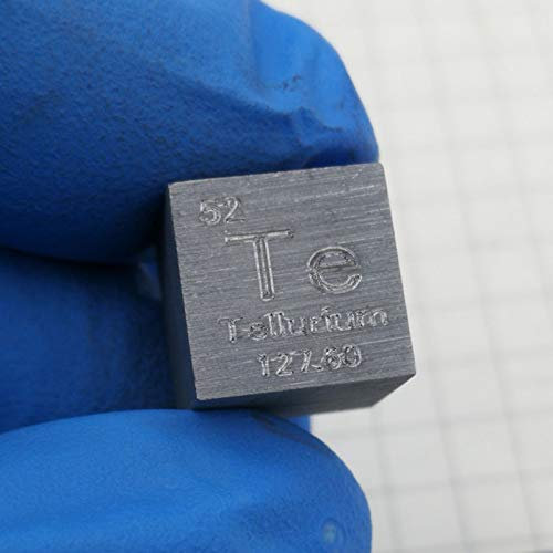OURECO Dichtewürfel Tellur Periodisches Element Würfel 10Mm Für Bastler