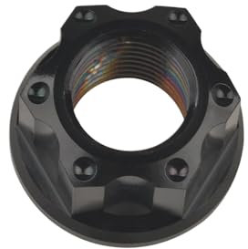 Dado in Titanio M6 M8 M10 M12 M14 M16 Dado Flangiato Torx Dado Esagonale in Titanio di Fissaggio per Moto Auto Bicicletta, Nero, M16 P1.5