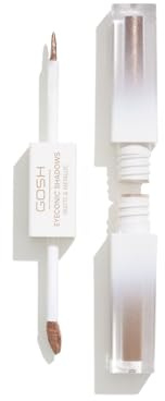 GOSH Eyeconic Eyeshadow 2-in-1 Lidschatten Braun mit matter und metallischer Farbseite I Wisch- & wasserfest, hält bis zu 12h I Hochpigmentierter Lidschattenstift vegan & parfümfrei I 002 Sassy