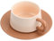 PTJJXA Tasses à Café, Ensembles Tasses et Mugs et Soucoupes 220ml, Tasses à Cappuccino, Services à Thé et à Café, Tasses à Moka en Porcelaine, Gobelet Cafe Ceramique (Marron Clair)
