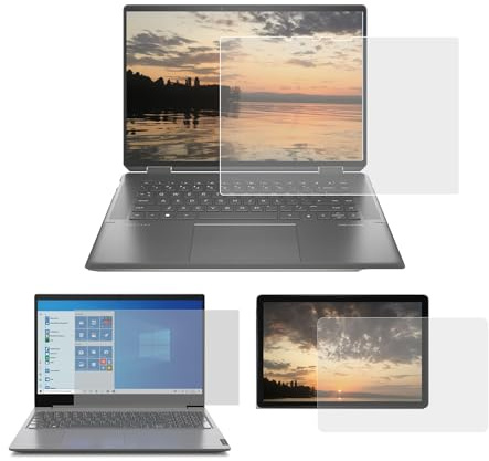 Maoni 2x Panzerfolie kompatibel mit Lenovo ThinkPad X1 Yoga (5. Gen.) Antishock, kristallklar, Hybrid-Glass, Schutzfolie