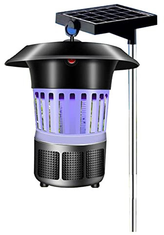 Lámpara Antimosquitos, Exterminador Solar de Moscas Exterminador de Insectos Portátil, Mata Moscas Impermeable, Carga USB, Batería de Litio, Cobertura de 100 m² para Dormitorio, Hogar, Patio Trasero