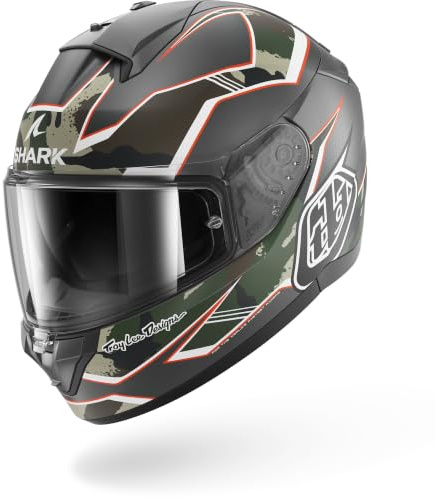 Shark, Integraler Motorradhelm RIDILL 2 MATRIX x TROY LEE DESIGN CAMO Anthracite Green Chocolat, M