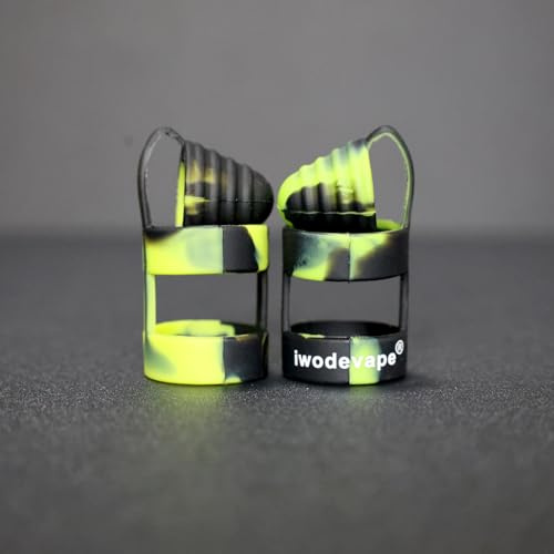 RUIYITECH 2 bandas antideslizantes de tercera generación para vaporizadores de silicona para 510 810 RTA RDA Tank Vape Drip Tip (negro y verde)