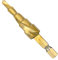 Broca escalonada [4-12 mm de diámetro], ranura en espiral, juego de brocas escalonadas, soporte de brocas, brocas cónicas, para metal, acero, metal blando, madera, plásticos