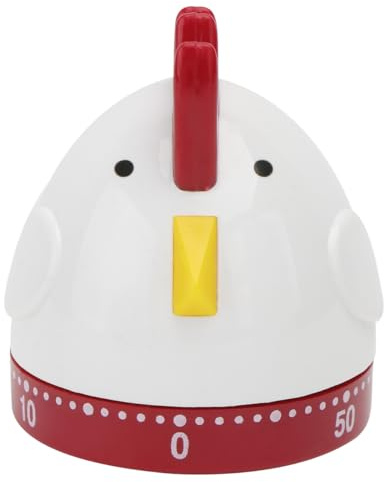Amosfun 60-Minute Mechanical Rotating Timer, Cartoon Chicken Countdown Timer with Alarm for Reminding, Kitchen Countertop Gadget for Boiling Eggs, Baking, Cooking