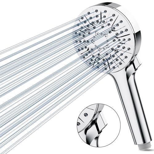 Magichome 6-Mode High Pressure Shower Head – Premium Chrome Finish, One-Touch Mode Switch, Universal Bathroom Shower Head (Easy Installation)