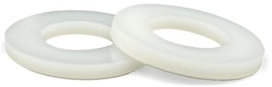NOLDAR | Arandelas planas de NYLON para métrico M12 (50 unidades). Nailon blanco. Diámetro interior 13mm. Diámetro exterior 22mm.