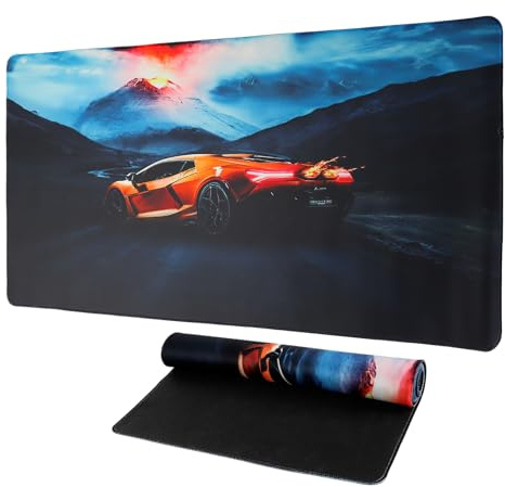 GmeDhc Tapis de Souris XXL - 900 x 400 mm - Tapis de Souris Gamer, Grand Mouse Pad, Améliore la précision et la Vitesse