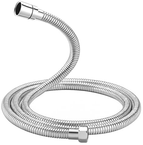 Duschschlauch Kurz,1,5m Duschkopf mit Schlauch,Flexibler Edelstahl Brauseschlauch Hochdruck Schlauch Dusche Mit Knickschutz,Edelstahl HochdruckDuschrohr Knickschutz Brauseschlauch Für Badarmaturen