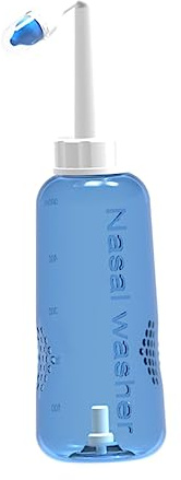 HAMPPLIES Irrigador Nasal Botella De Limpieza Nasal 500 Ml Para Adultos y Niños Boquillas Duales Control De Agua Casa
