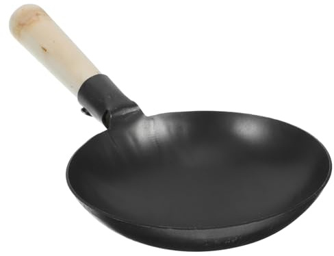 Vaguelly Cooking Pot Wok Toy Cast Iron Miniature Simulation for Kids Pretend Play Educational Kitchen Utensil Early Learning Boys Girls