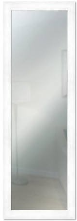 Lupia - Specchio da Parete lungo Moderno con cornice BOSTON 50x150 cm, Legno MDF, Design Shabby Chic, per Camera da Letto, Soggiorno, Ingresso, Montaggio Verticale o Orizzontale (Bianco)